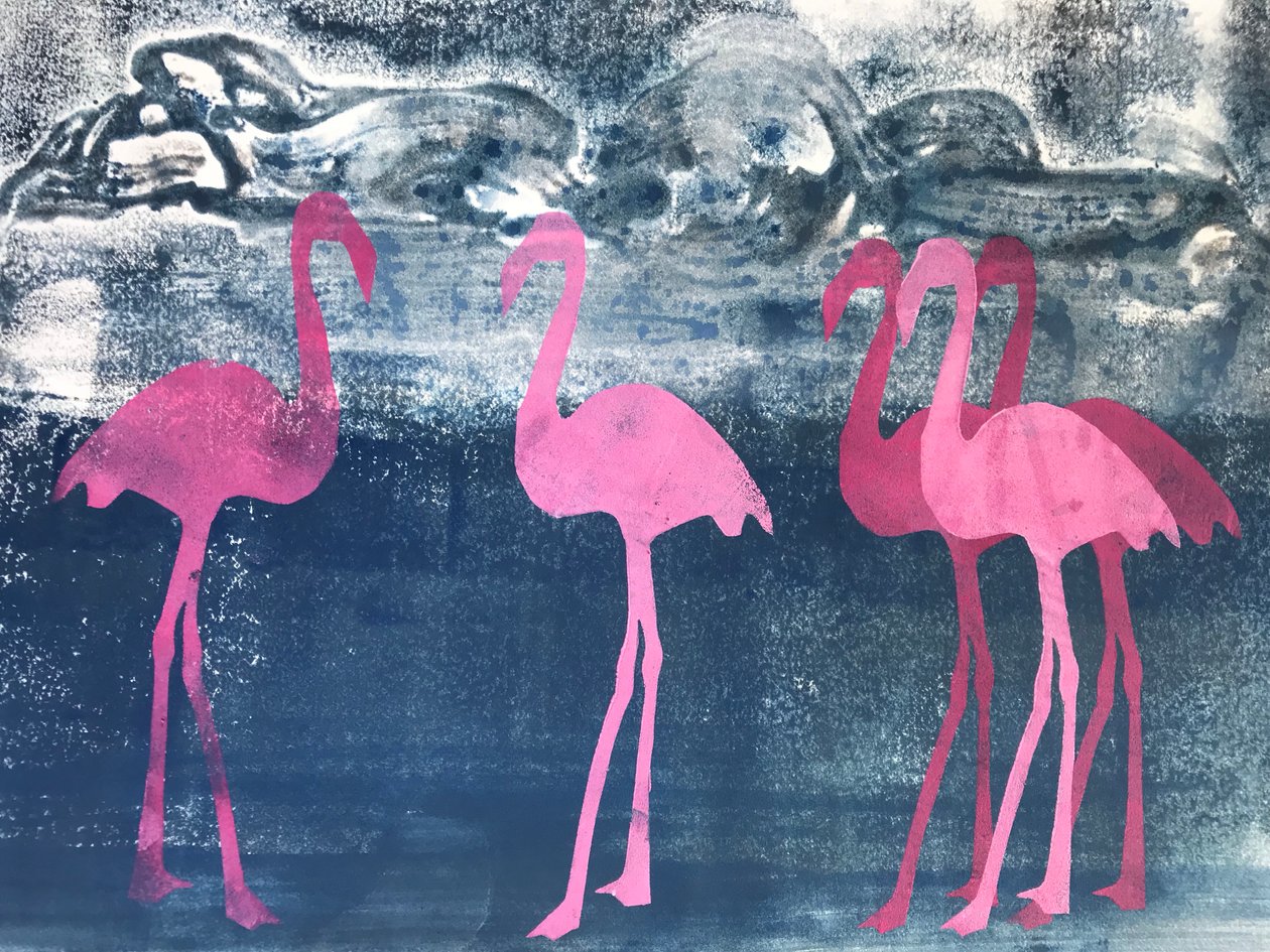 Flamingos av Sarah Thompson Engels