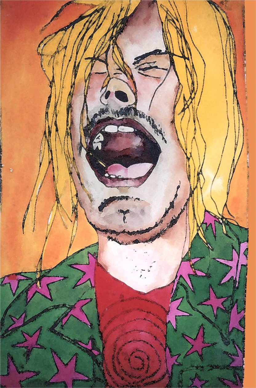 Aaah!, 2020 (bläck på papper) av Sarah Thompson Engels