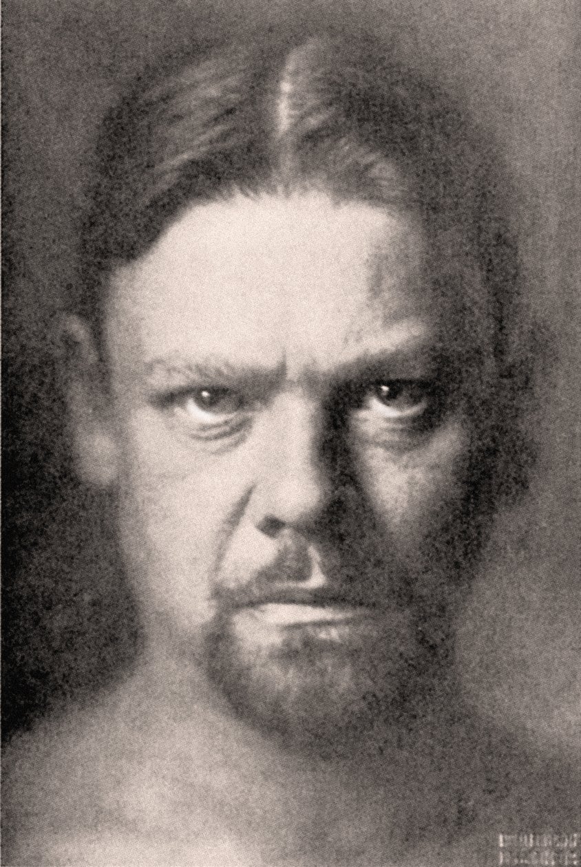 Sascha Schneiders självporträtt 1904 (grafit på papper) av Sascha Schneider