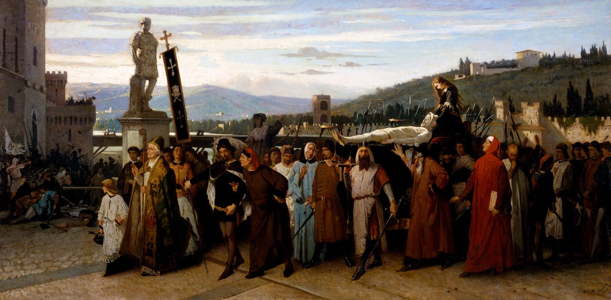 Buondelmontes begravning av Saverio Altamura