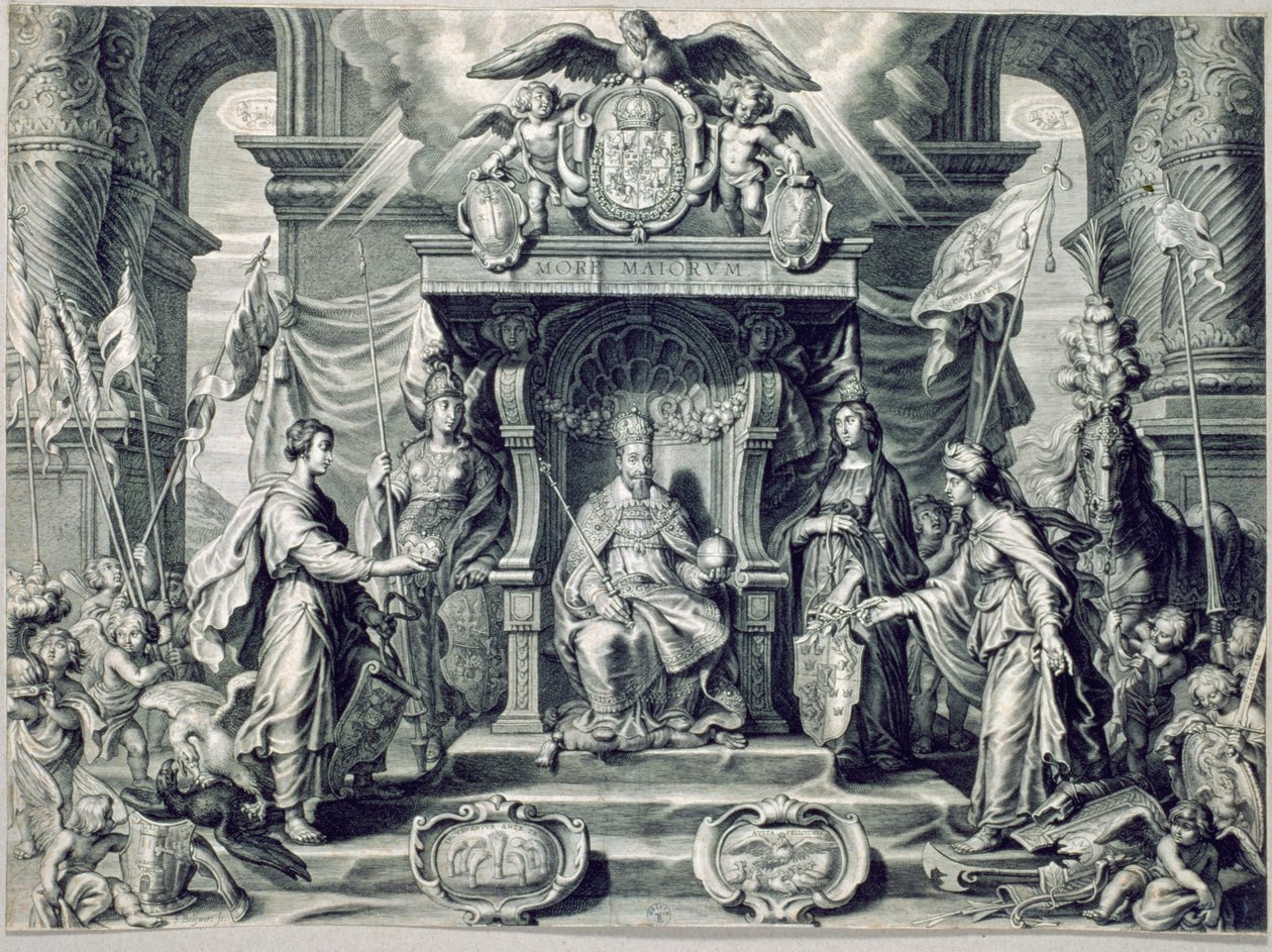 Filosofisk avhandling om Ligeza med porträttet av Sigismund III (1566-1632) 1628 av Schelte Adams Bolswert