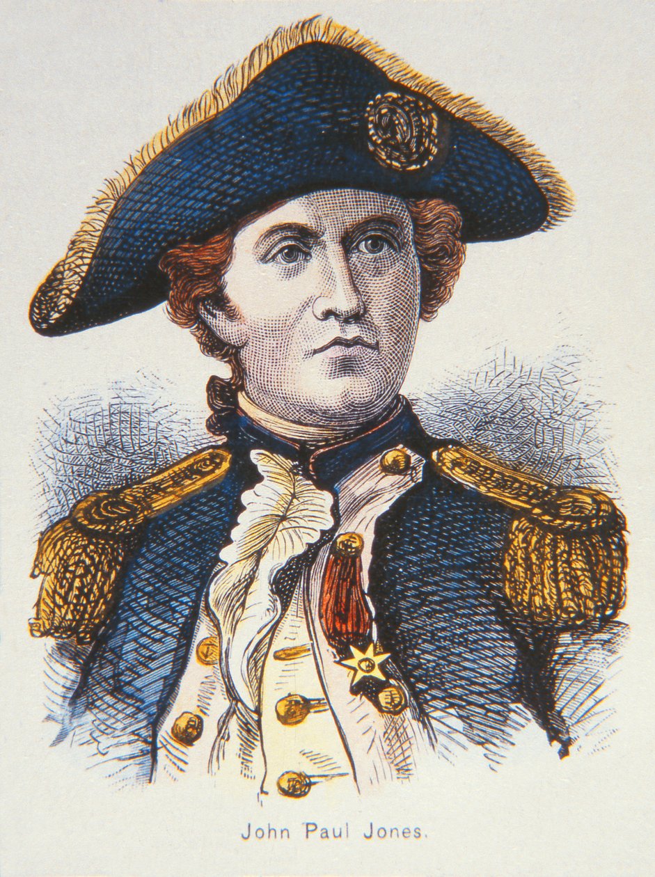 John Paul Jones (lito i färg) av School American