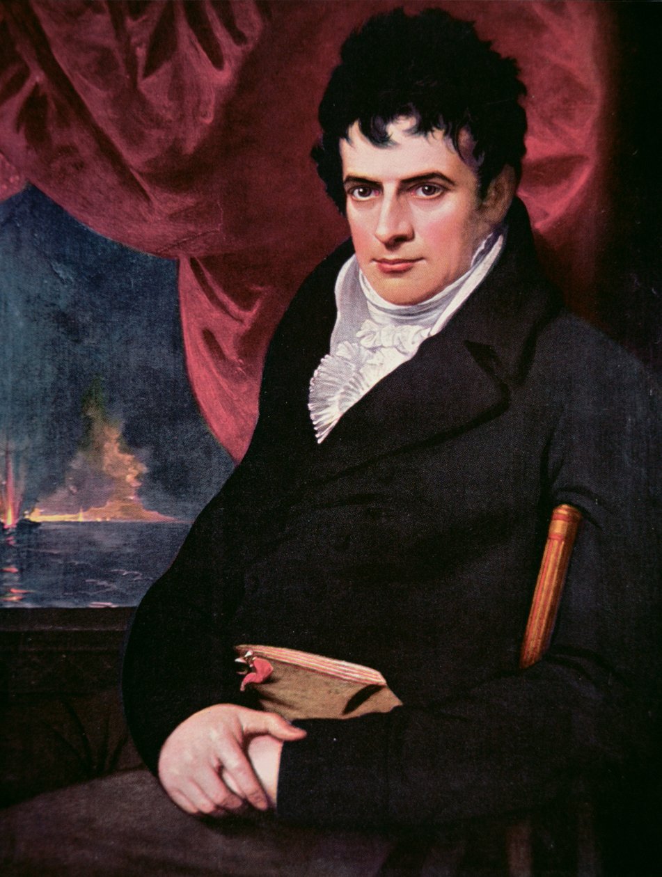 Robert Fulton (1765-1815) (olja på duk) av School American