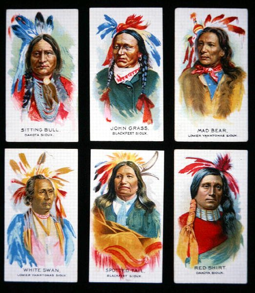 Sex anmärkningsvärda Sioux-ledare (lito i färg) av School American