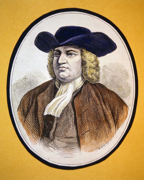 William Penn (lito i färg) av School American