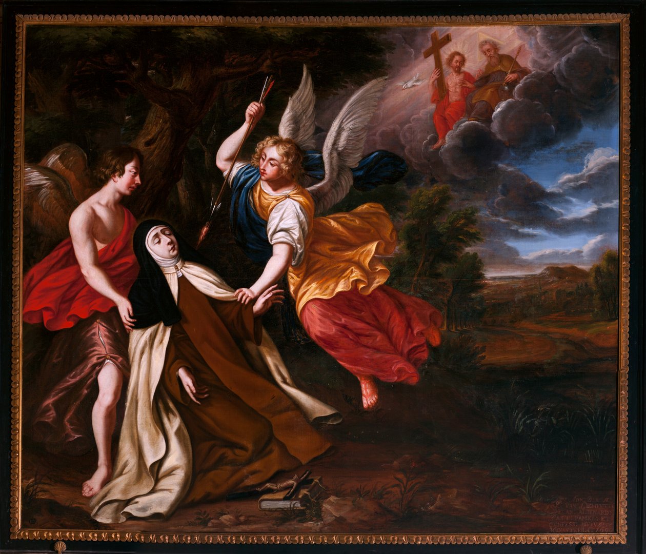 Ecstasy of Saint Teresa. 1692 (målning) av School Belgian