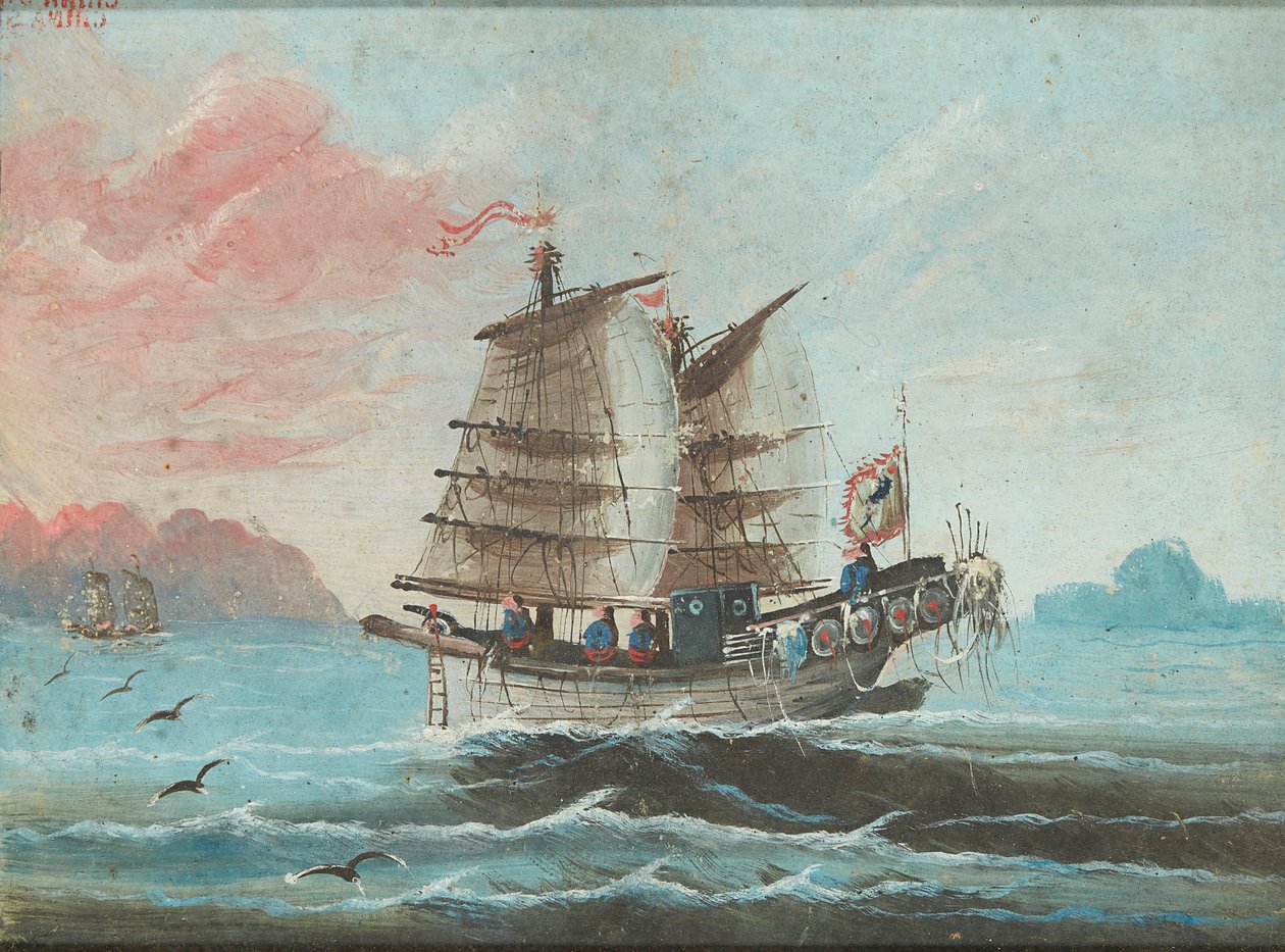 En skräp till sjöss (gouache) av School Chinese