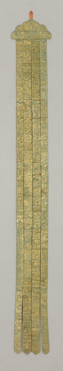 Banderole, ca 1700-talet (silkebrokad) av School Chinese