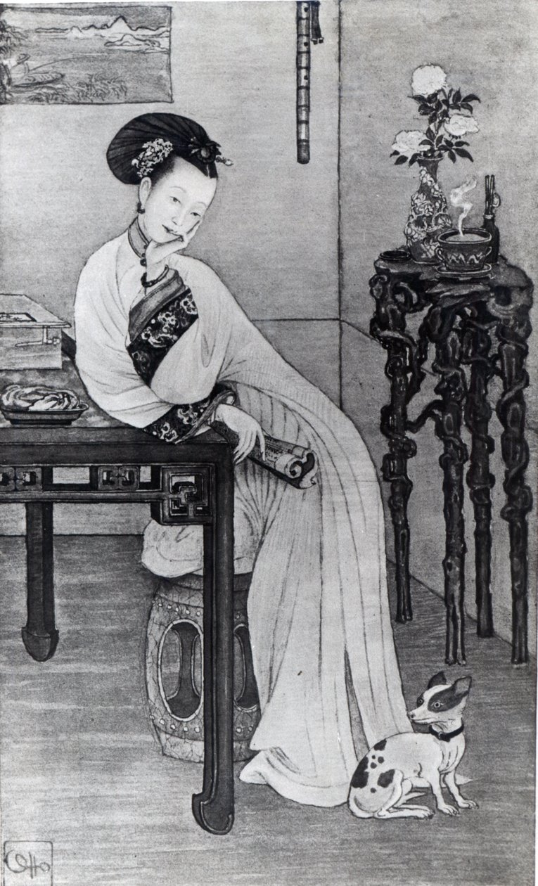 Kejsarinnan Cixi (litho) av School Chinese