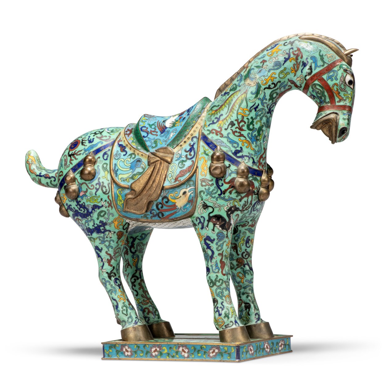Häst, 1900-tal (cloisonné-emalj) av School Chinese