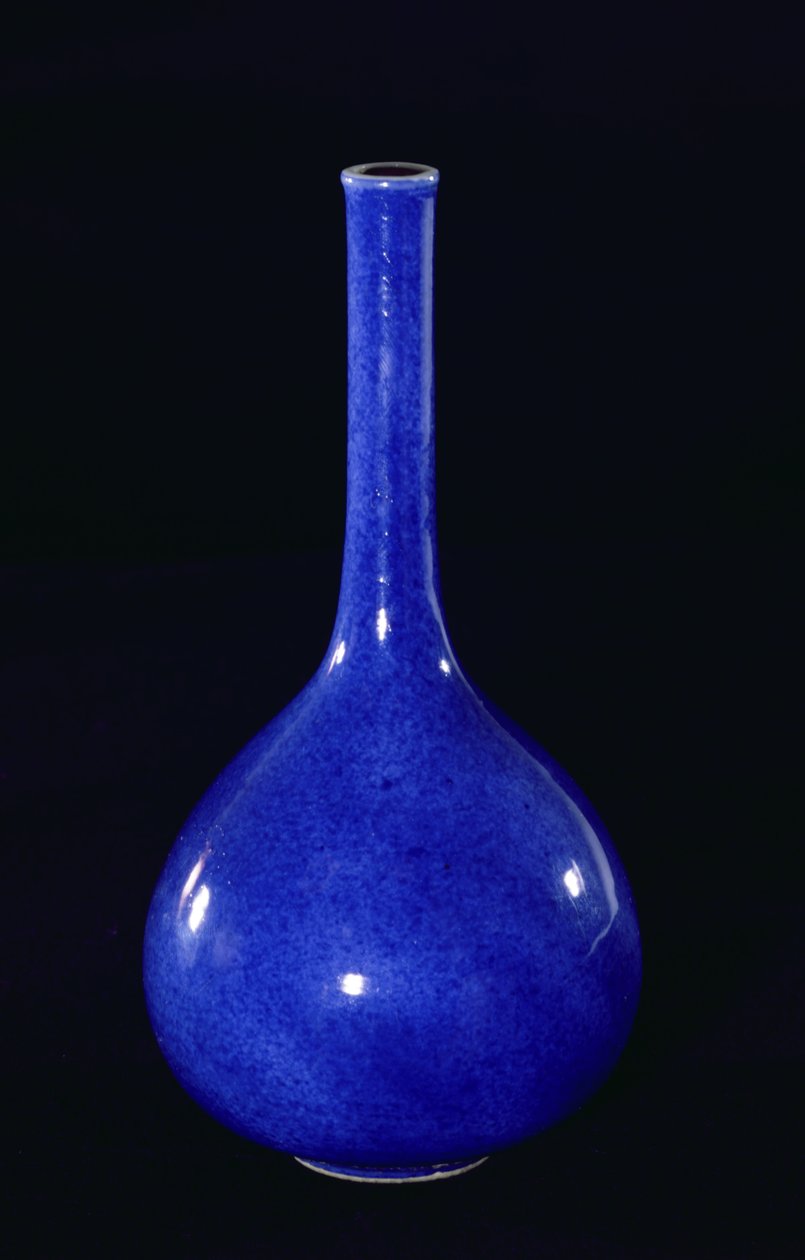 Blå pulvervas, Qingdynastin (1644-1912) (keramik) av School Chinese