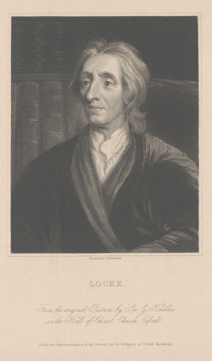 John Locke, graverad av J. Posselwhite (gravyr) av School English