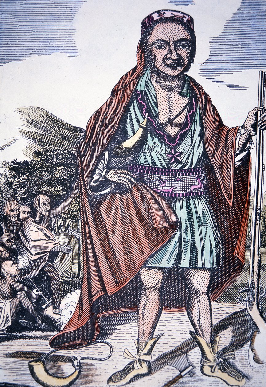 Metacomet (färg litho) av School English
