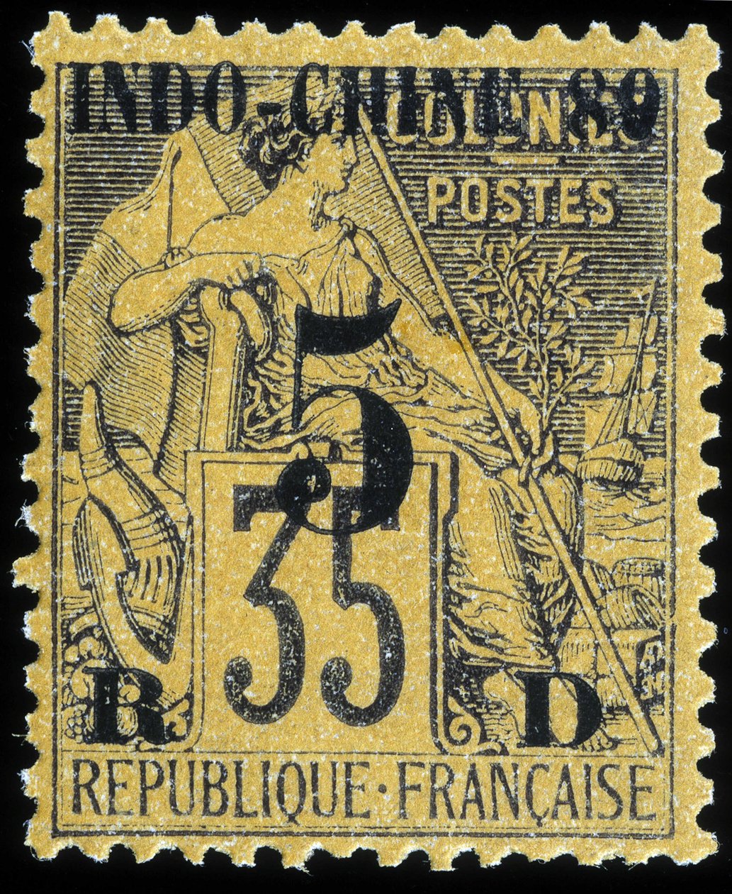 Franska Indokina stämpel av School French