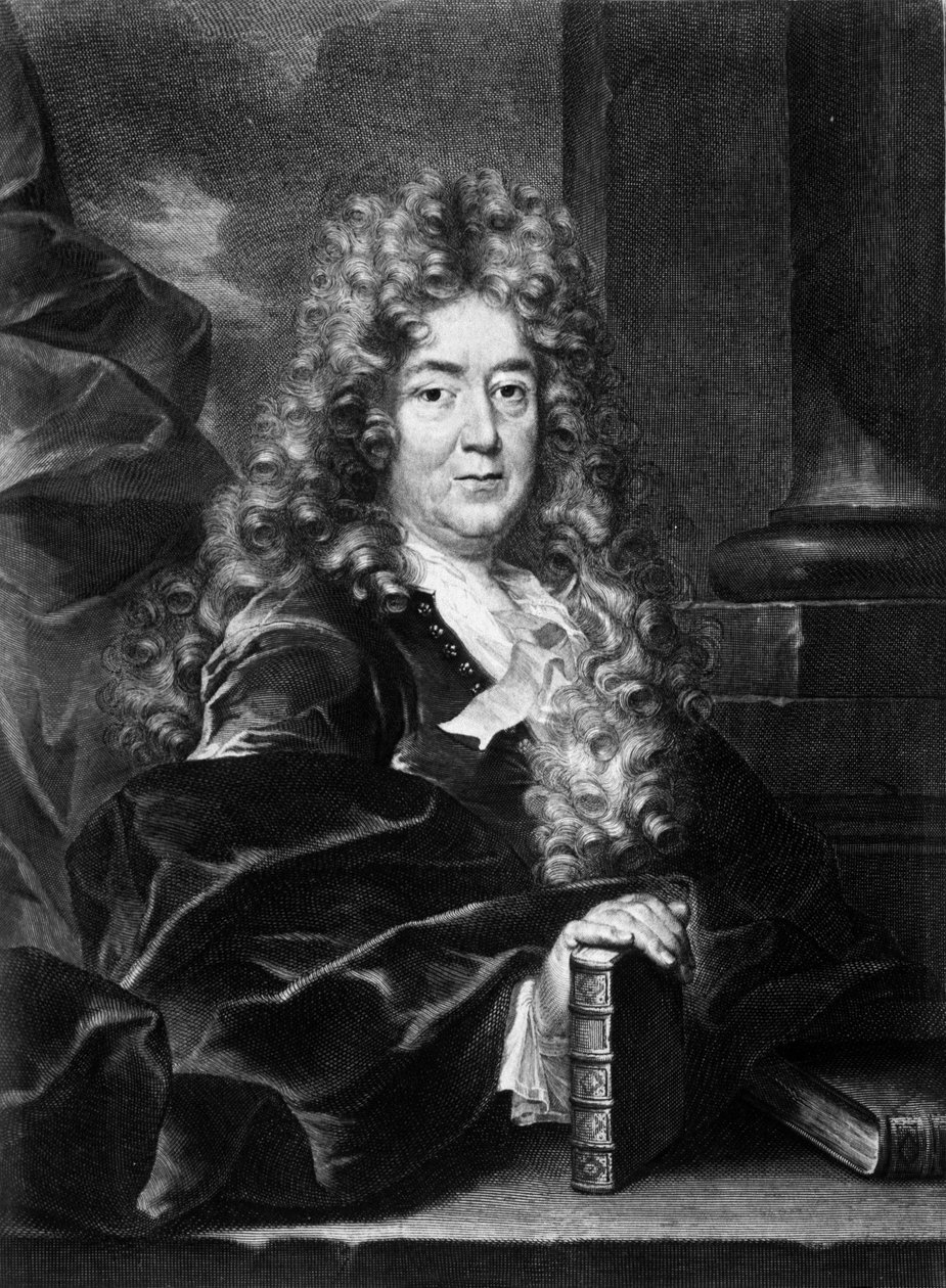 Porträtt av Charles Perrault av School French