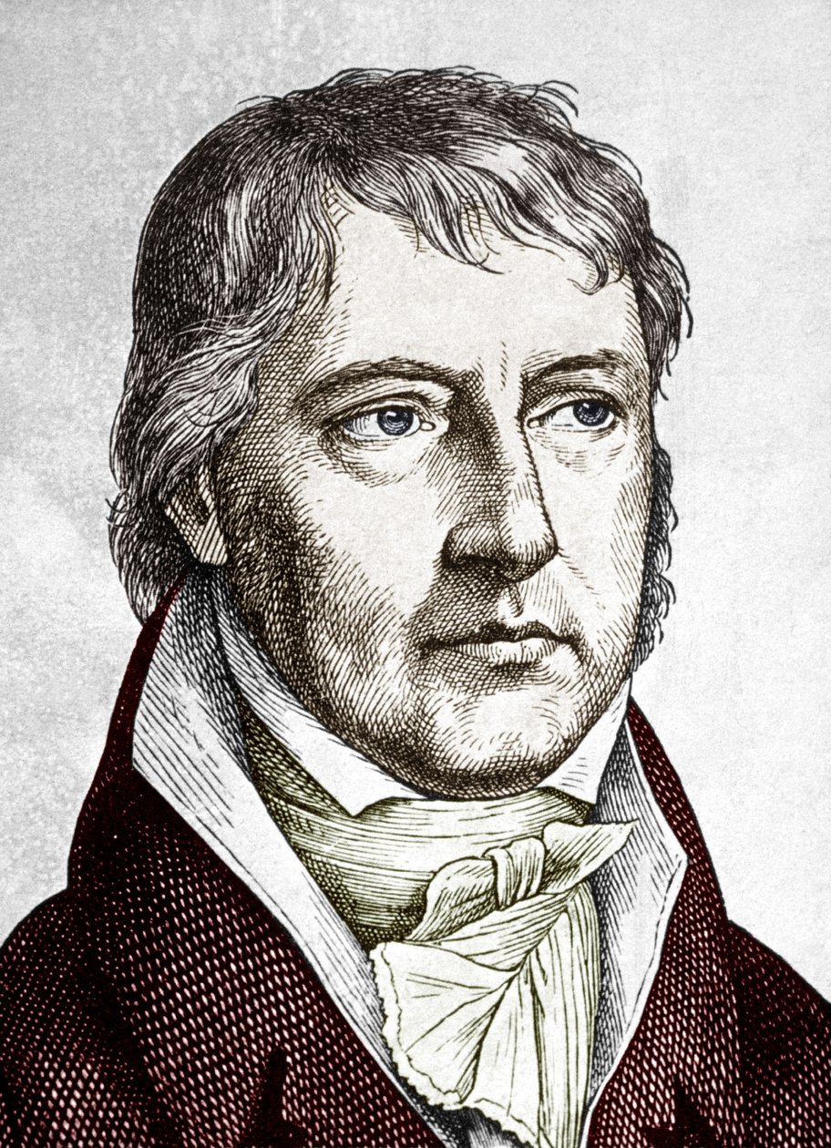 Georg Wilhelm Friedrich Hegel (färgstick) av School German