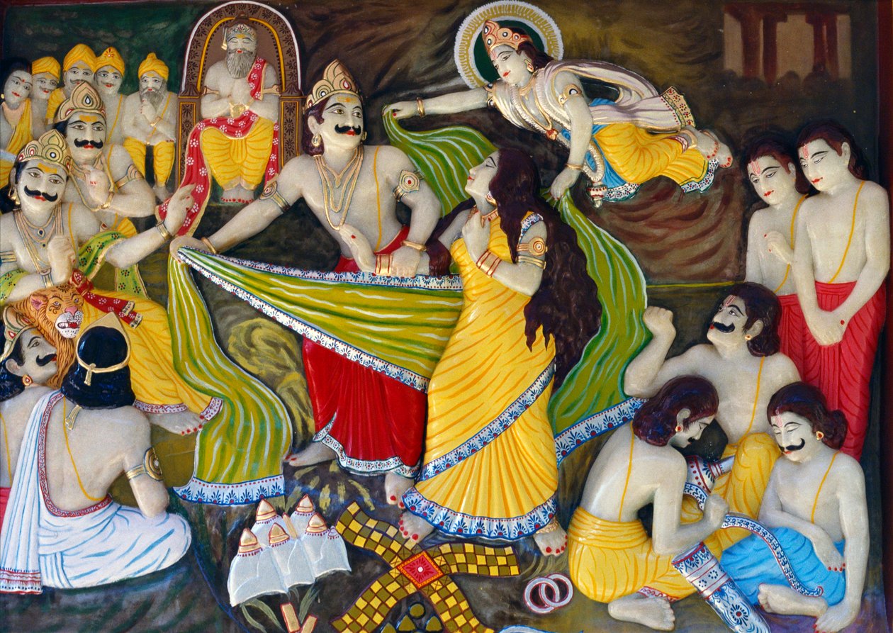 Draupadi Cheer-Haran av Dushasana Mahabharata av School Indian