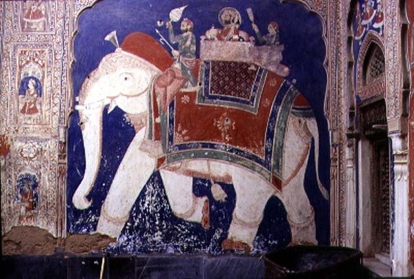 Elefant (väggmålning) av School Indian