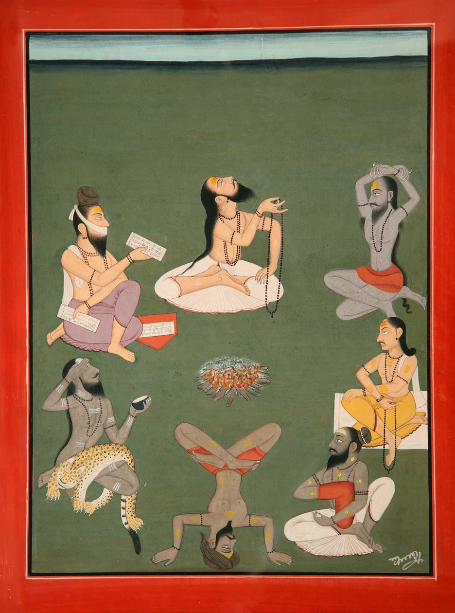 Yogis (tryck) av School Indian