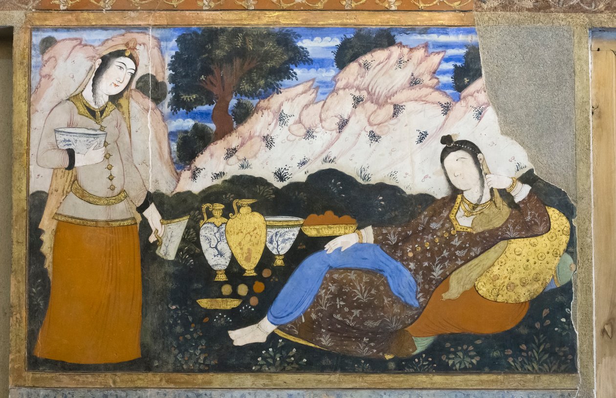Färskt på Chehel Sotoun Palace, Esfahan, Iran av School Iranian