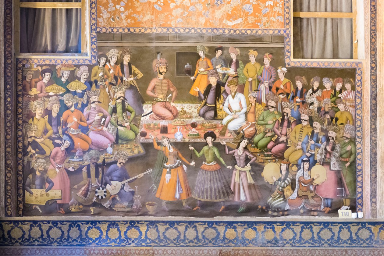 Färskt på Chehel Sotoun Palace, Esfahan, Iran av School Iranian