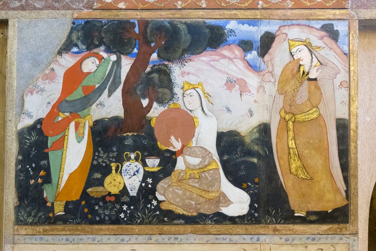 Färskt på Chehel Sotoun Palace, Esfahan, Iran av School Iranian