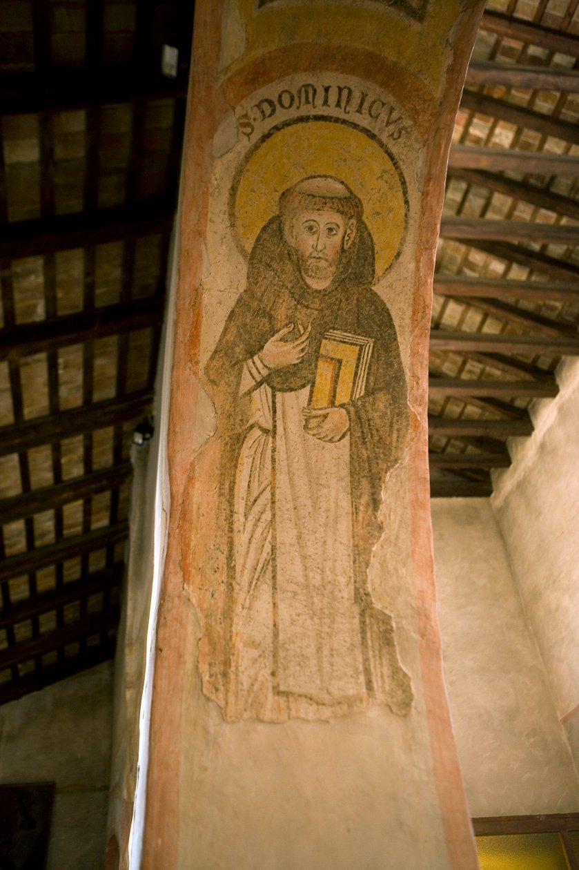 St. Dominic (fresk) av School Italian