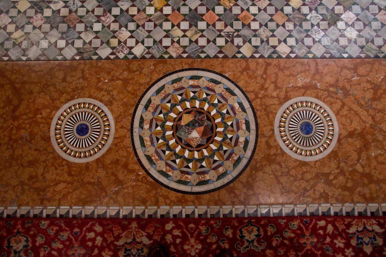 Markuskyrkan, kyrka, trottoar (mosaik) av School Italian