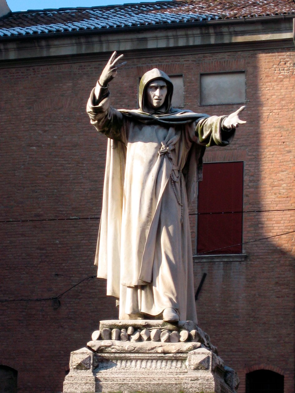 Staty av Jerome Savonarola (Girolamo Savonarola av School Italian