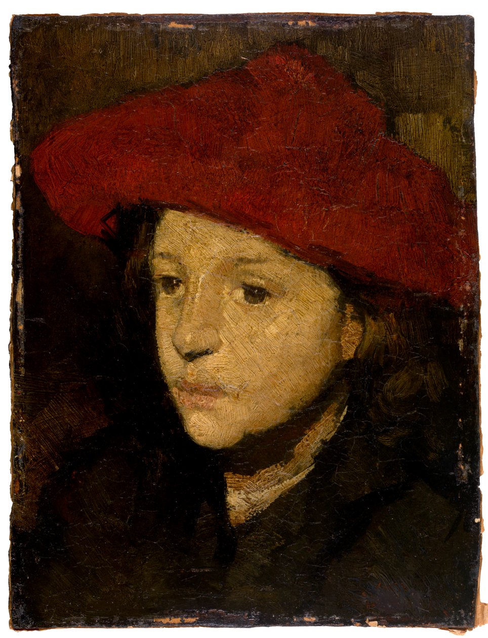 Pojke (olja på trä) av School Netherlandish