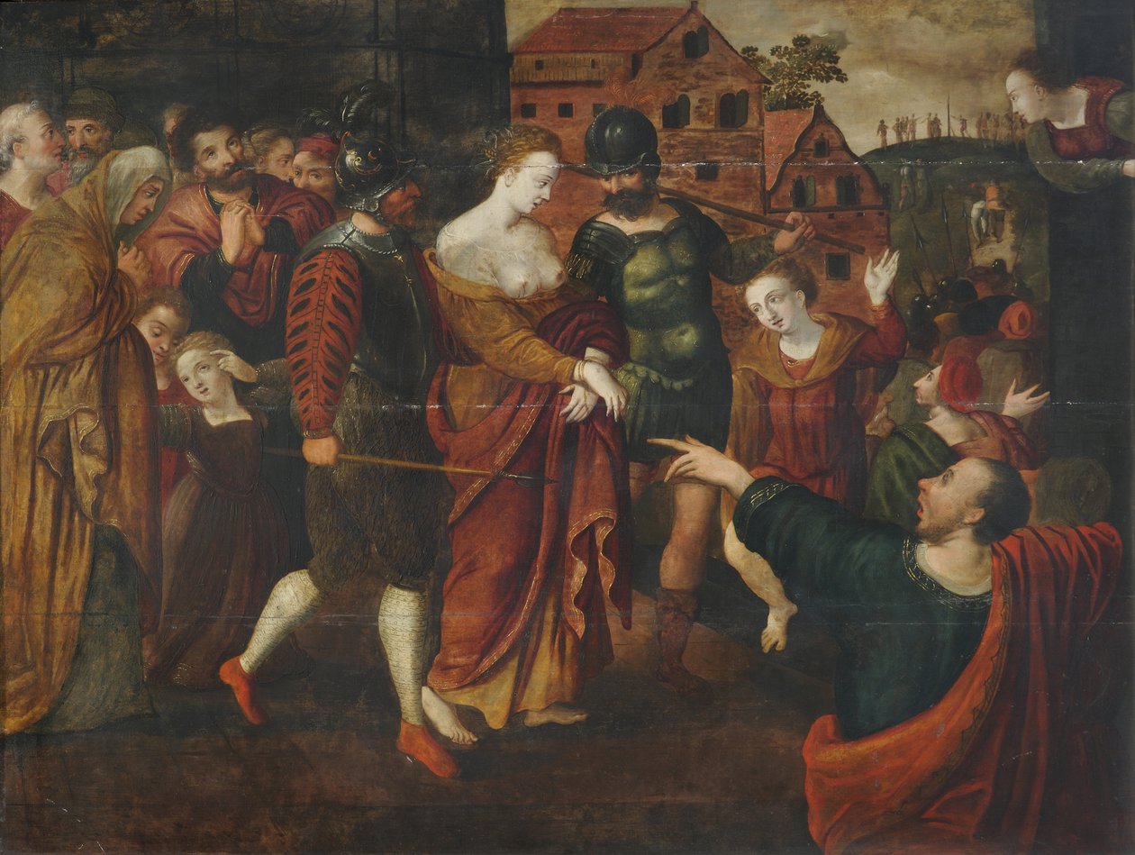 St. Agatha (olja på panel) av School Netherlandish