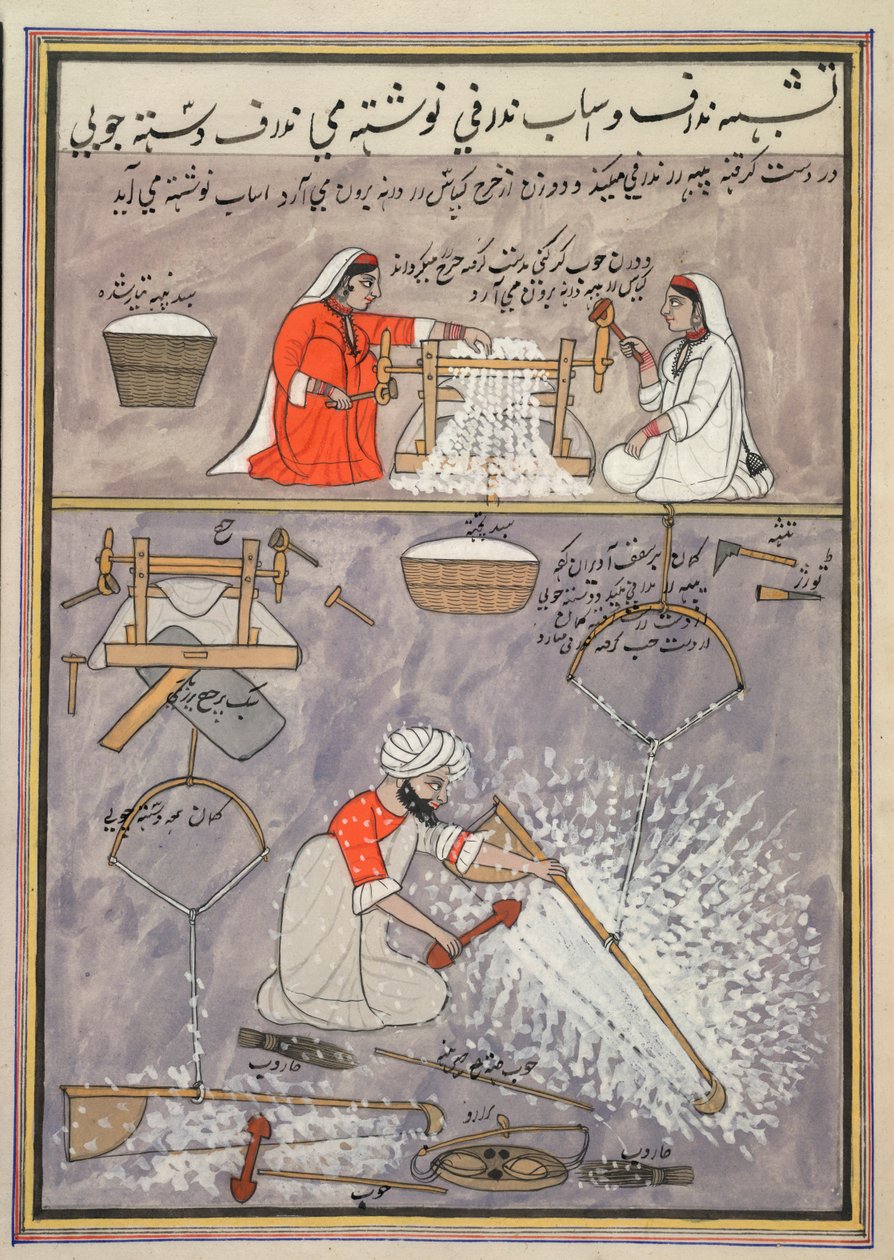 Arbeta med bomull av School Persian