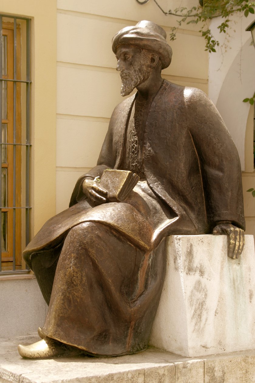 Staty av Moses Maimonides (brons) av School Spanish