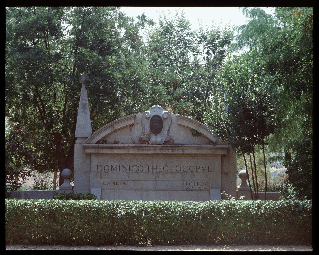 Vy över El Greco-monumentet av School Spanish