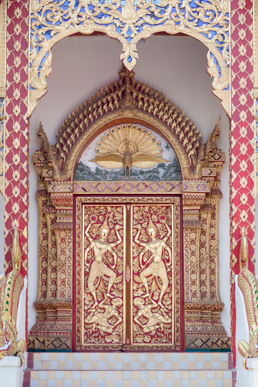 Tempeldörr, Wat Phrathat Doi Suthep av School Thai
