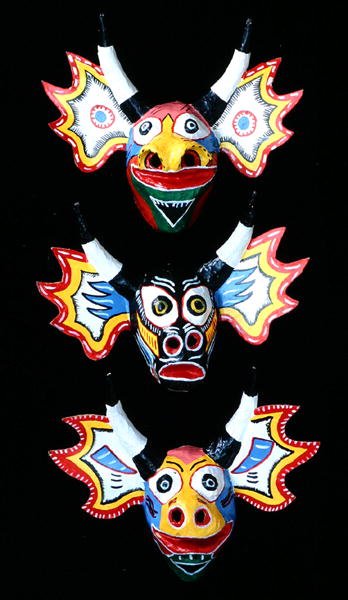 Karnevalsmasker, Venezuela (målat trä) av School Venezuelan