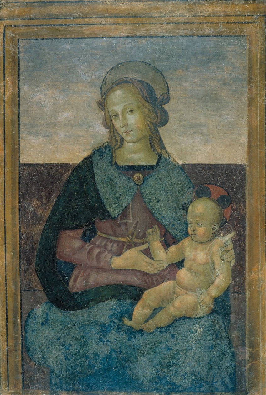 Virgin and Child av School of Perugino