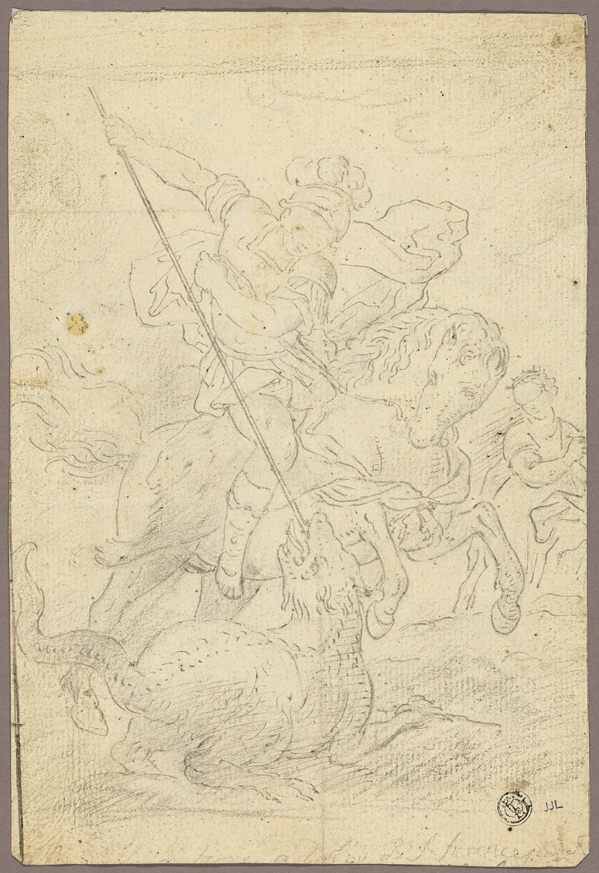 St George och draken av School of Raphael