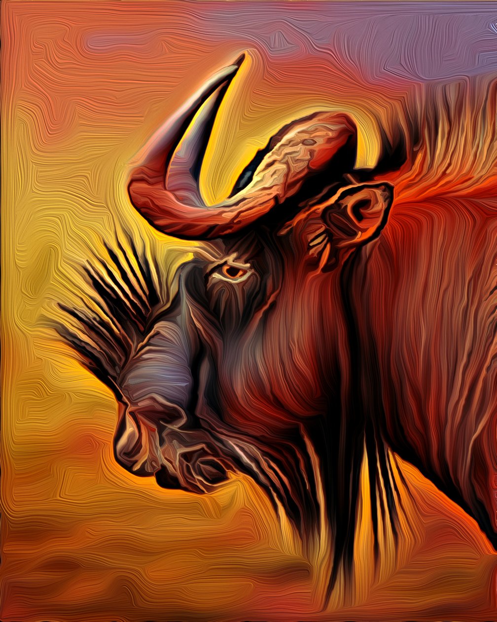 Black Wildebeast, 2021 (digital) av Scott J. Davis