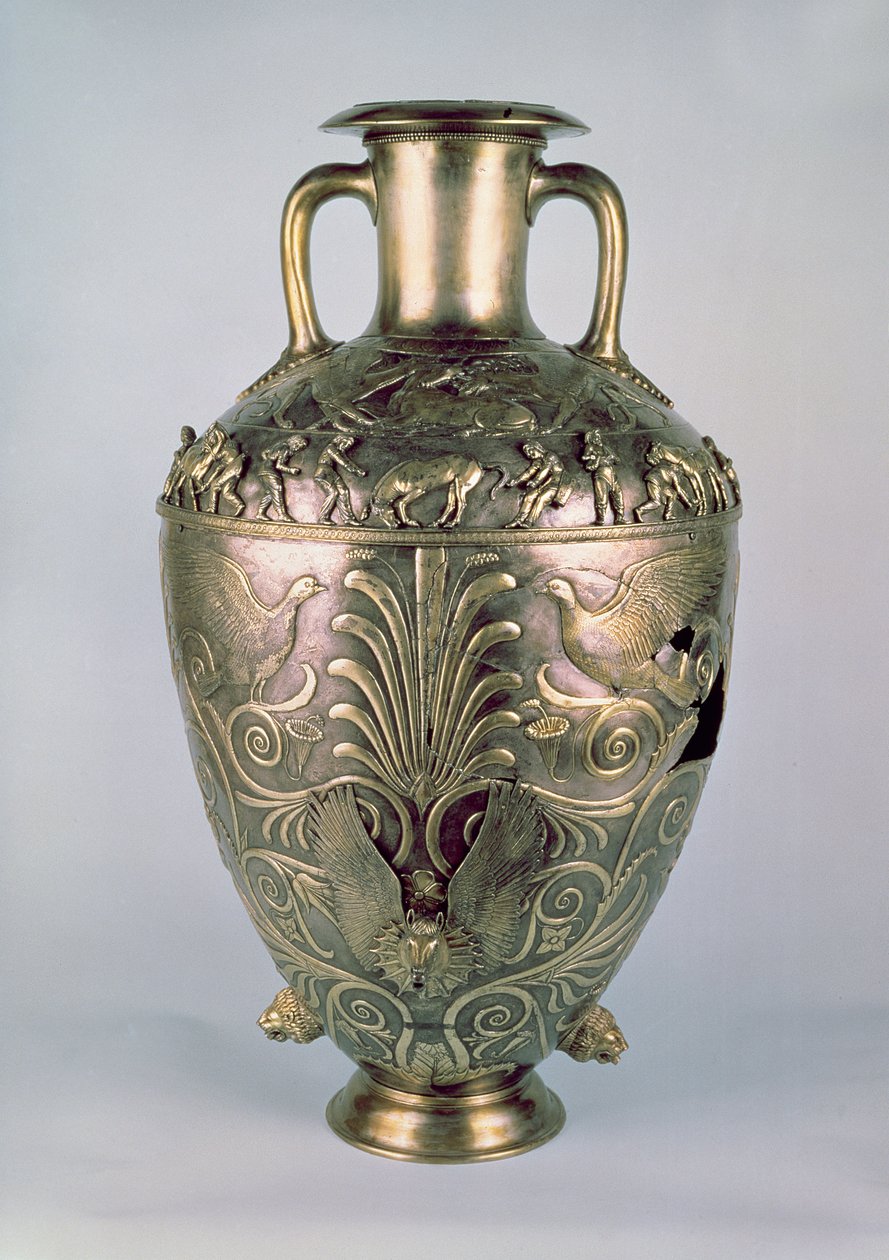 Amfora, sent 400-tal f.Kr. (förgyllt silver) av Scythian