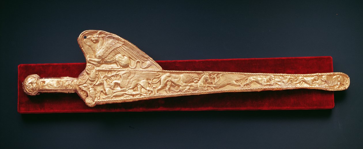 Skida med griffin (guld) av Scythian