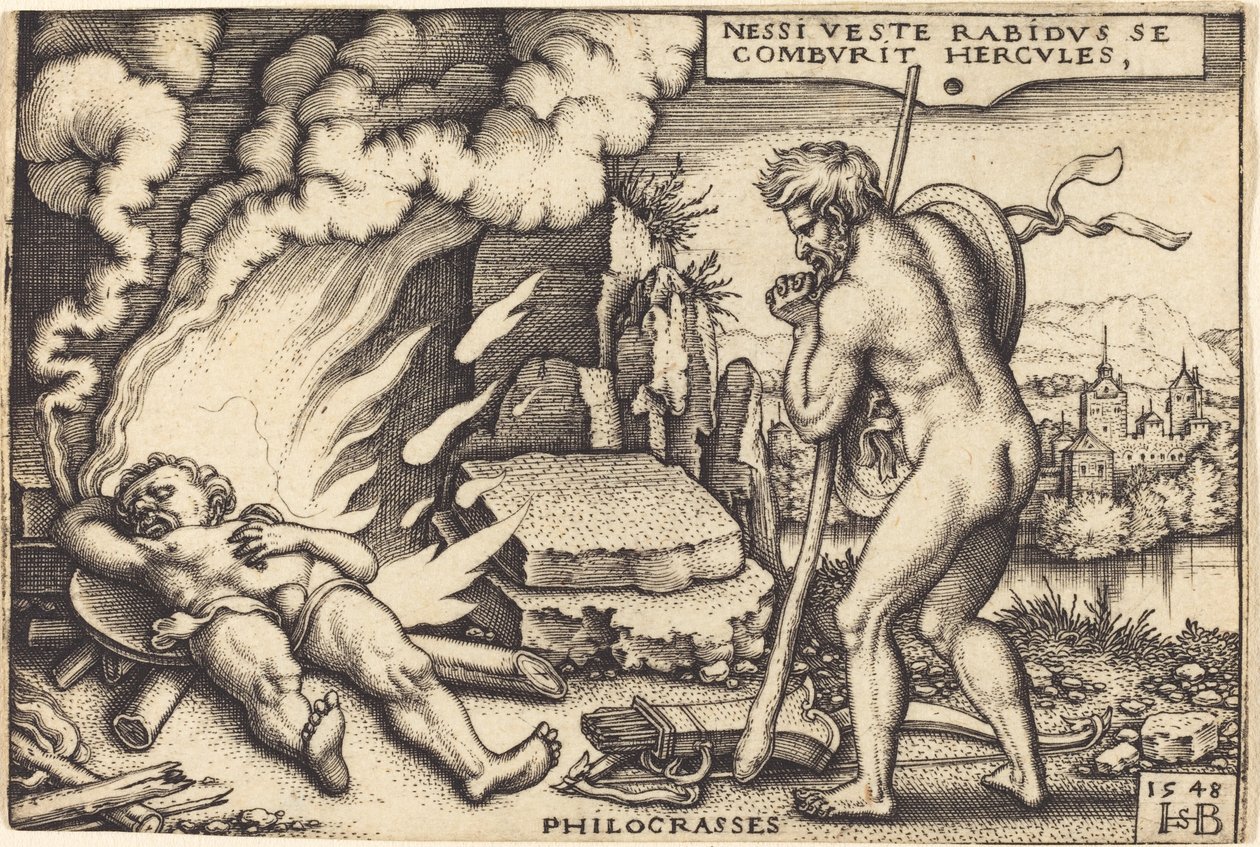 Herkules död av Sebald Beham
