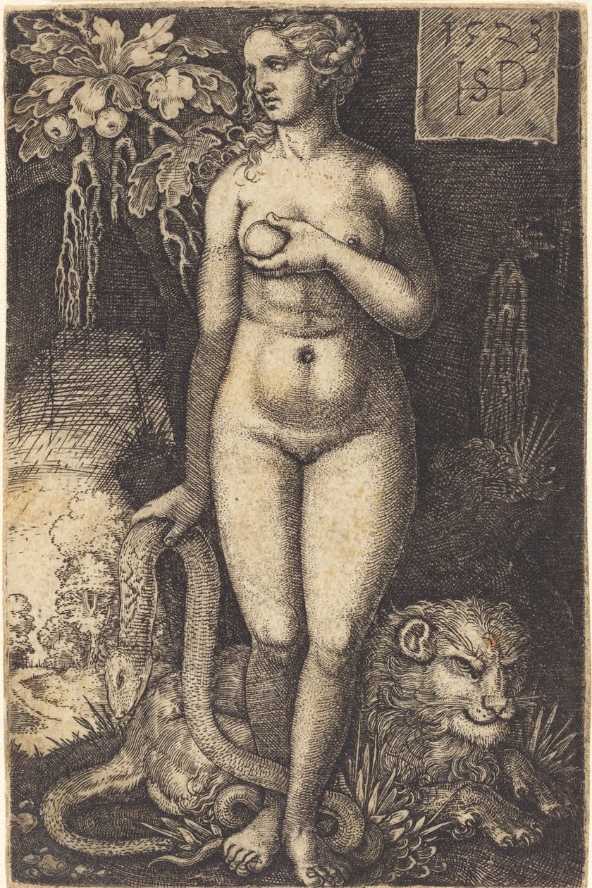 Eve Standing av Sebald Beham