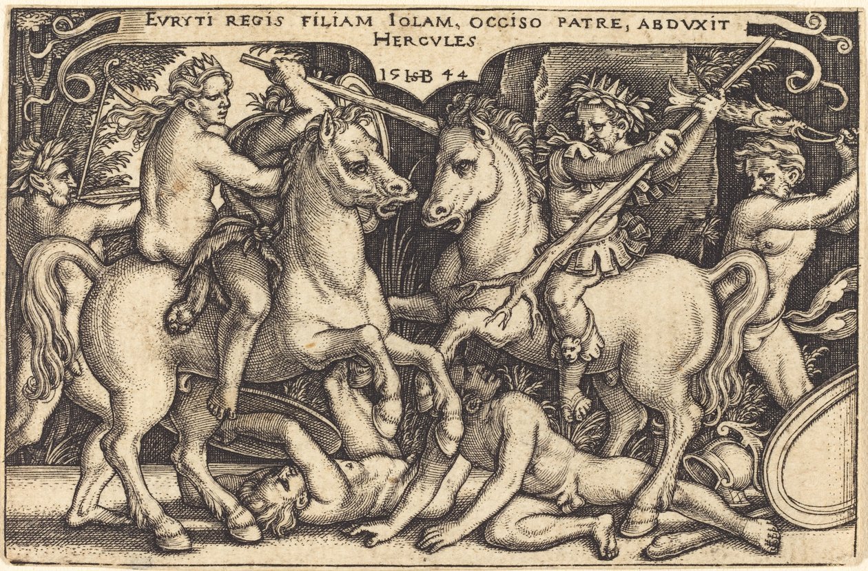 Hercules och Iole av Sebald Beham