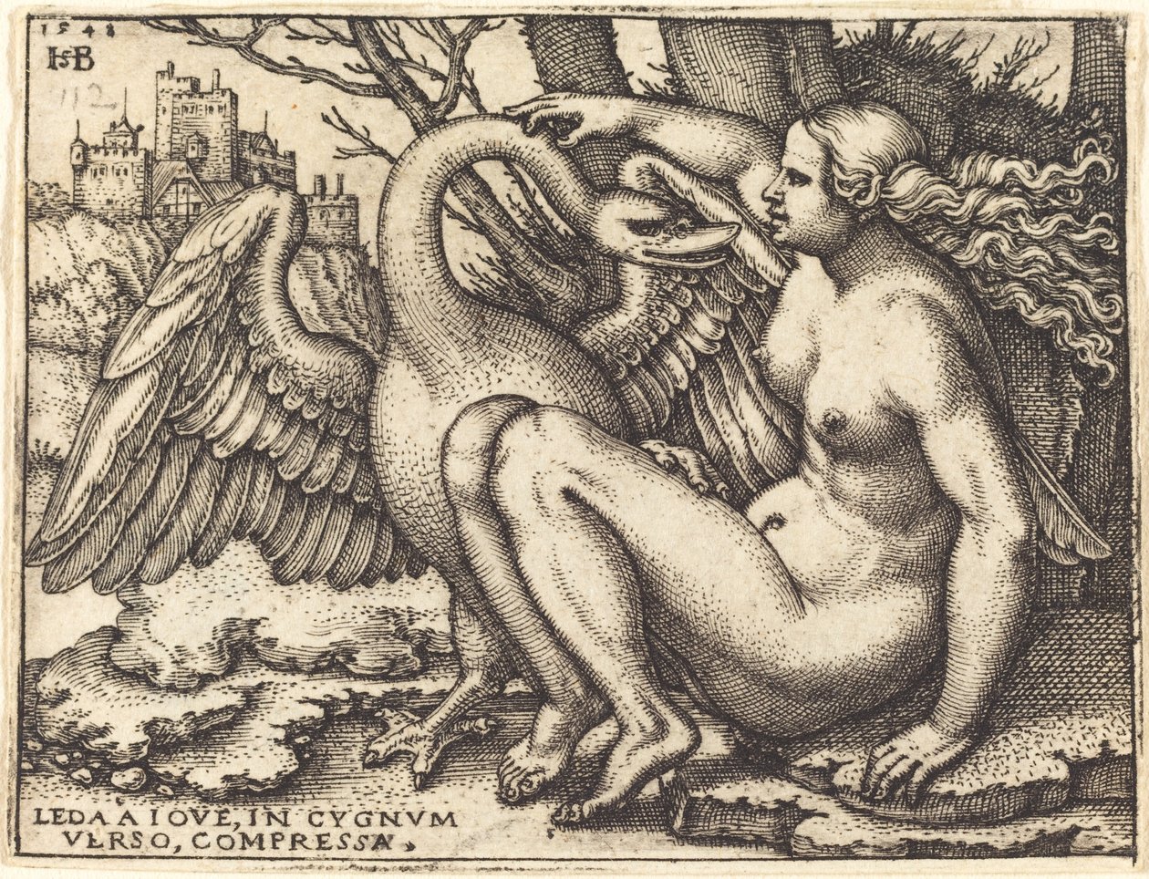 Leda och Svanen av Sebald Beham