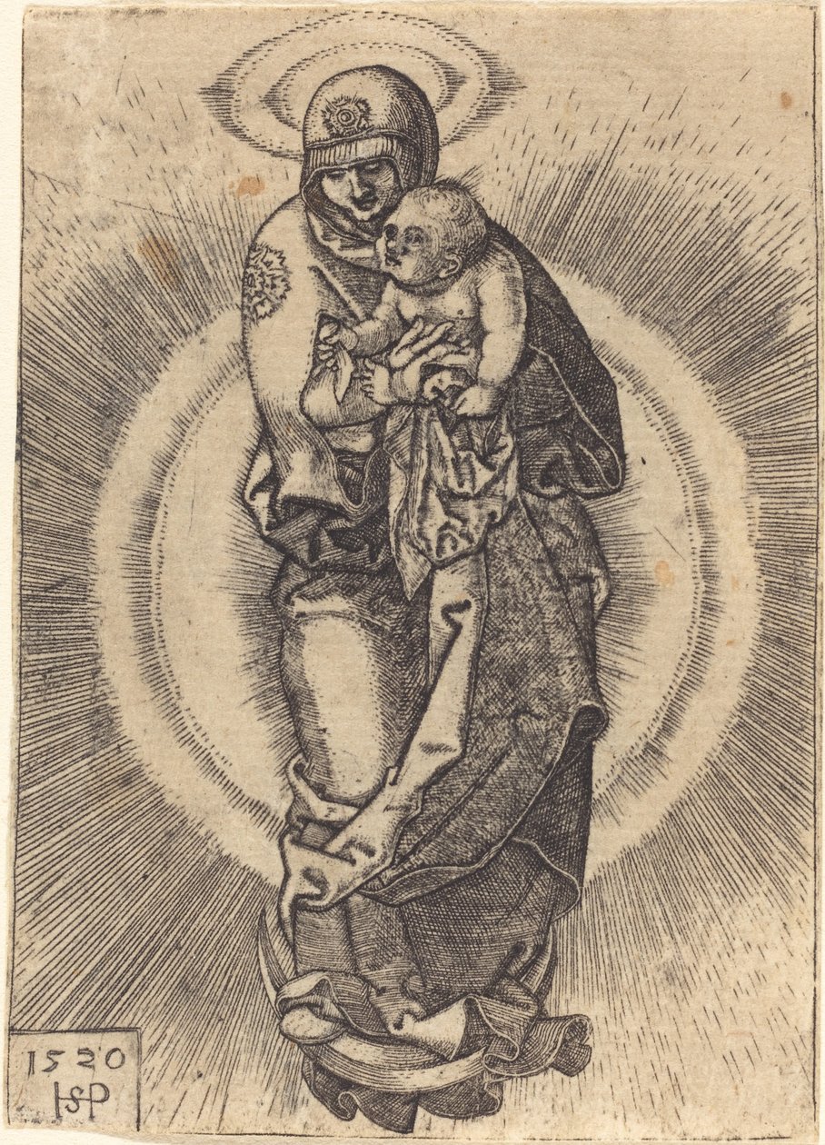 Madonna på halvmånen av Sebald Beham