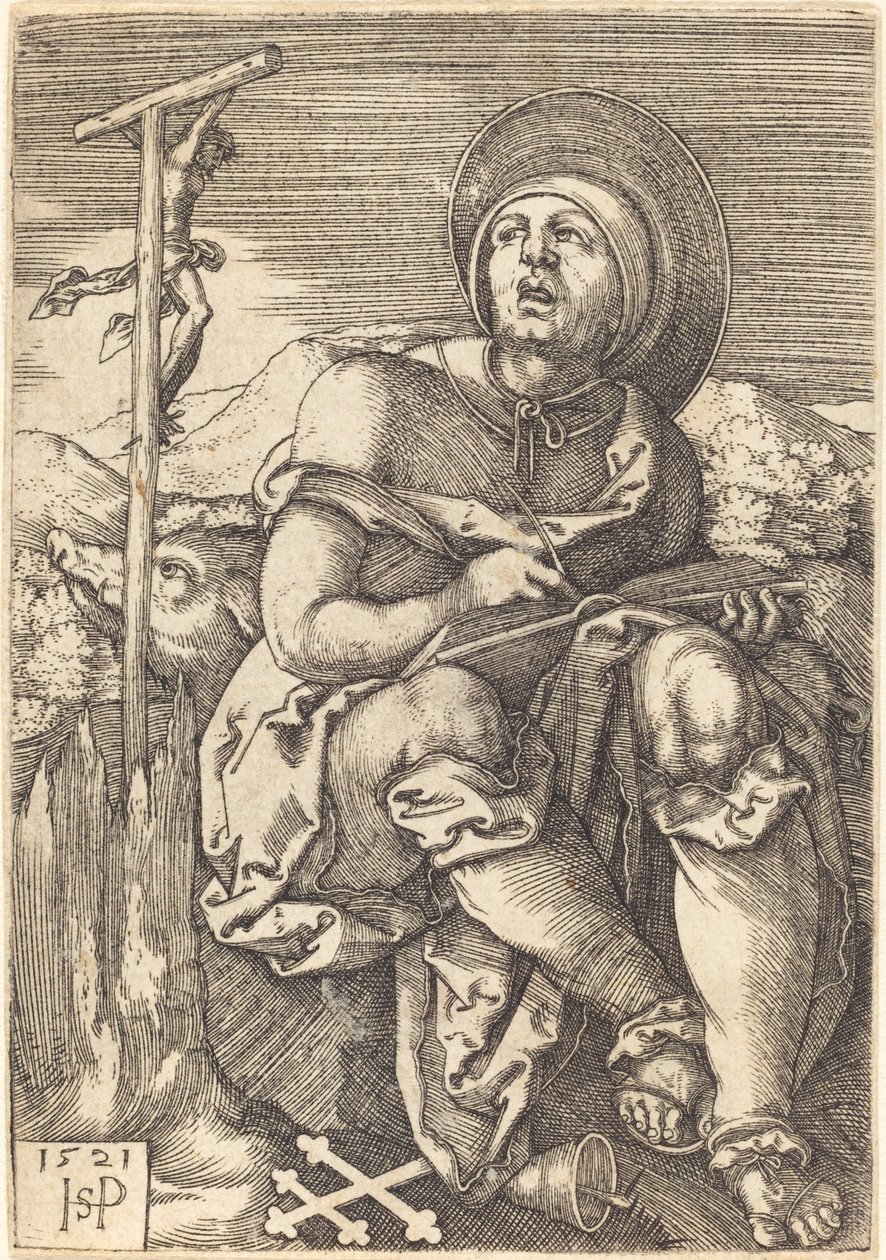 Sankt Antonius Eremit av Sebald Beham