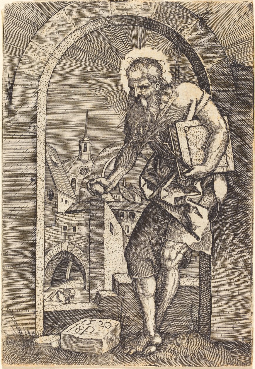 Saint Hieronymus vid bågen av Sebald Beham