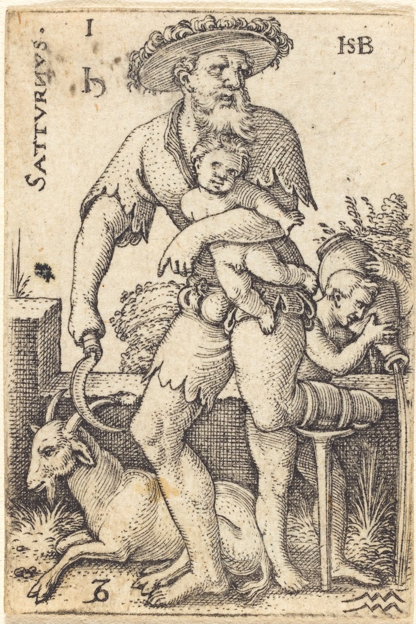 Saturnus av Sebald Beham