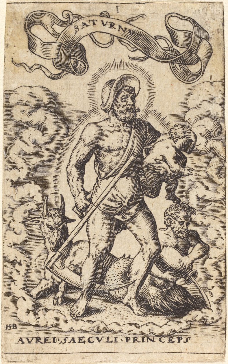 Saturnus av Sebald Beham